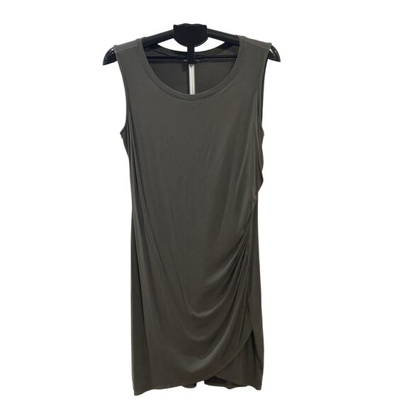 AVLN Studio Lane Ruched Knit Fitted Olive Dress Women's size L - Picture 1 of 3